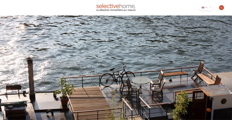 Aperçu du site immobilier multilingue Selective Home créé avec Wix Studio