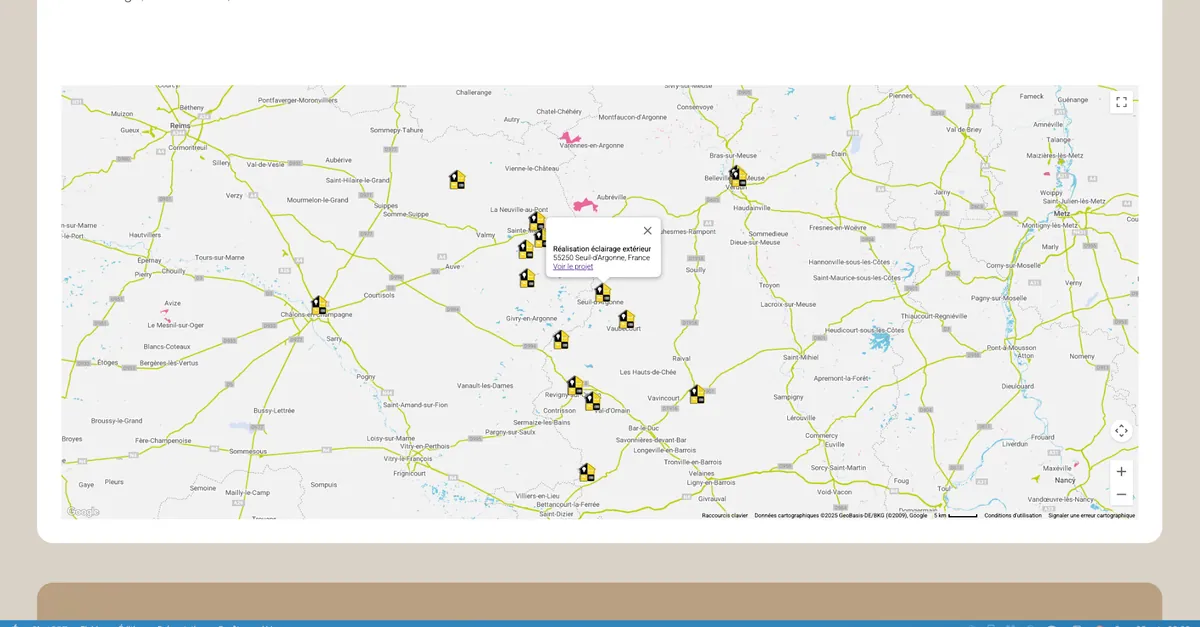 Version mobile du site MT Électricité optimisée pour le référencement local