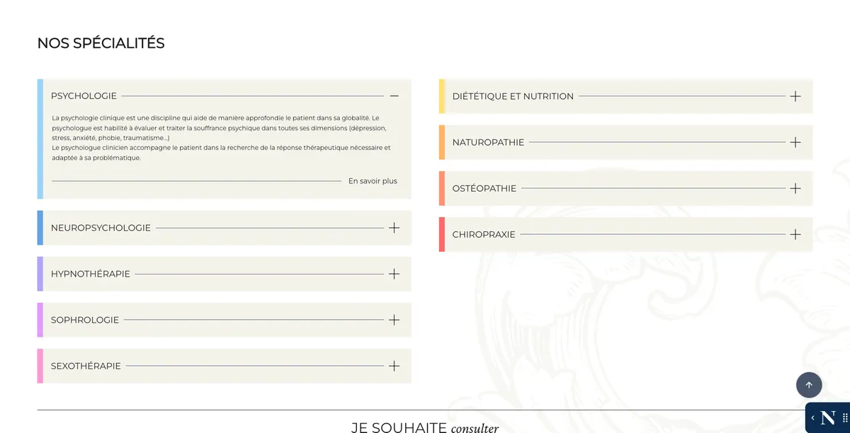 Version mobile du site Sphère Santé de la Visitation à Nancy