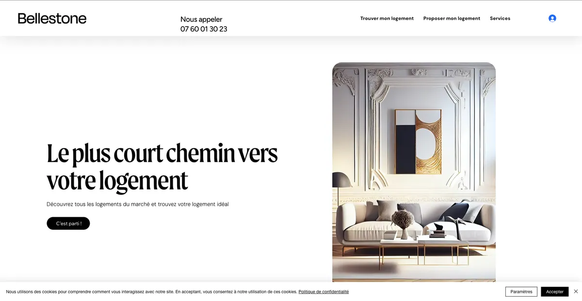 Module immobilier interactif Bellestone développé avec Wix Velo