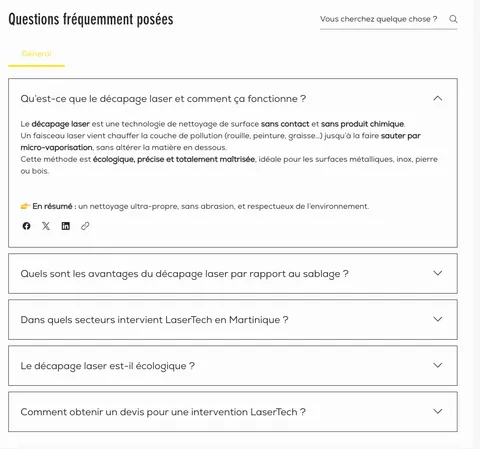 Audit des pages et contenus SEO de LaserTech en Martinique