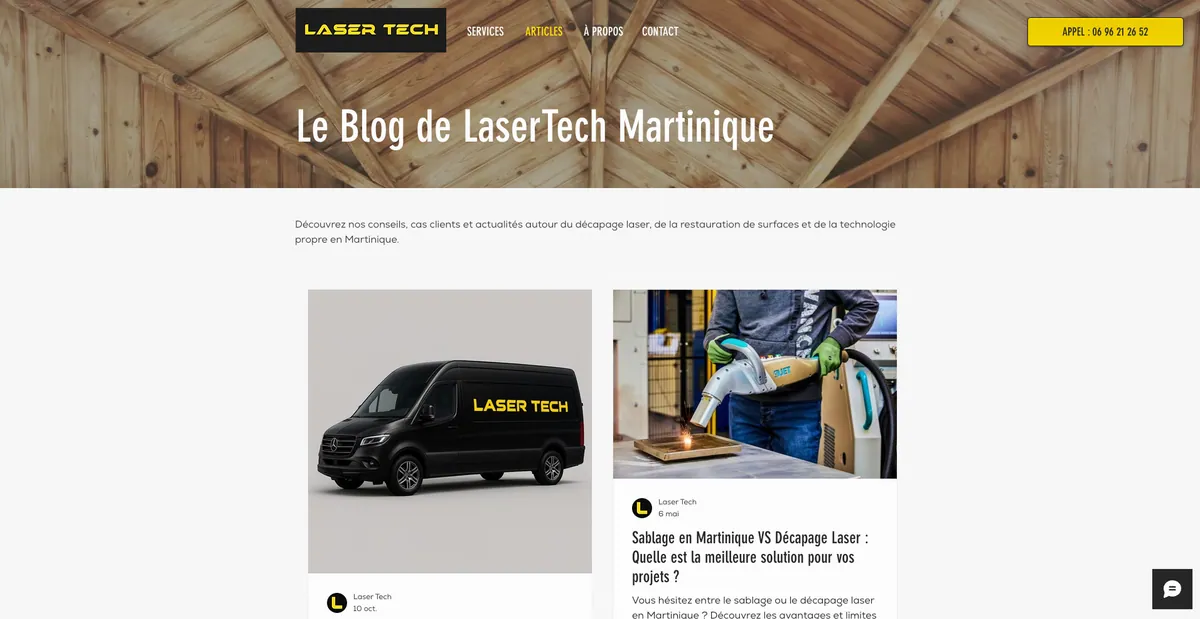 Suivi de la visibilité Google de LaserTech après optimisation SEO