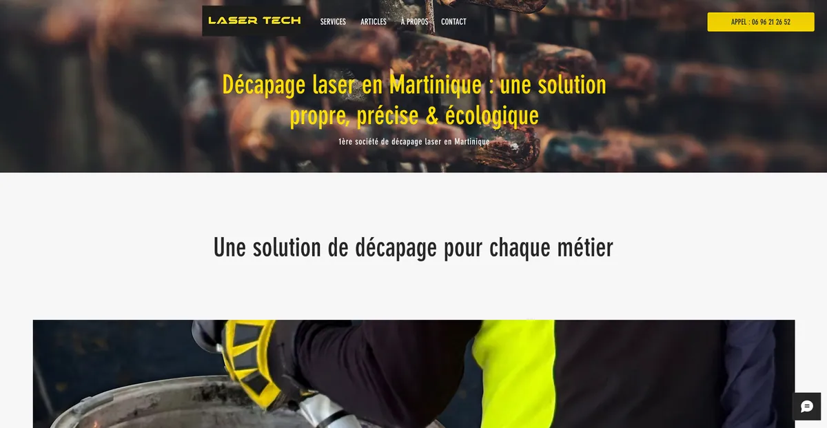 Optimisation SEO du site Wix de LaserTech en Martinique