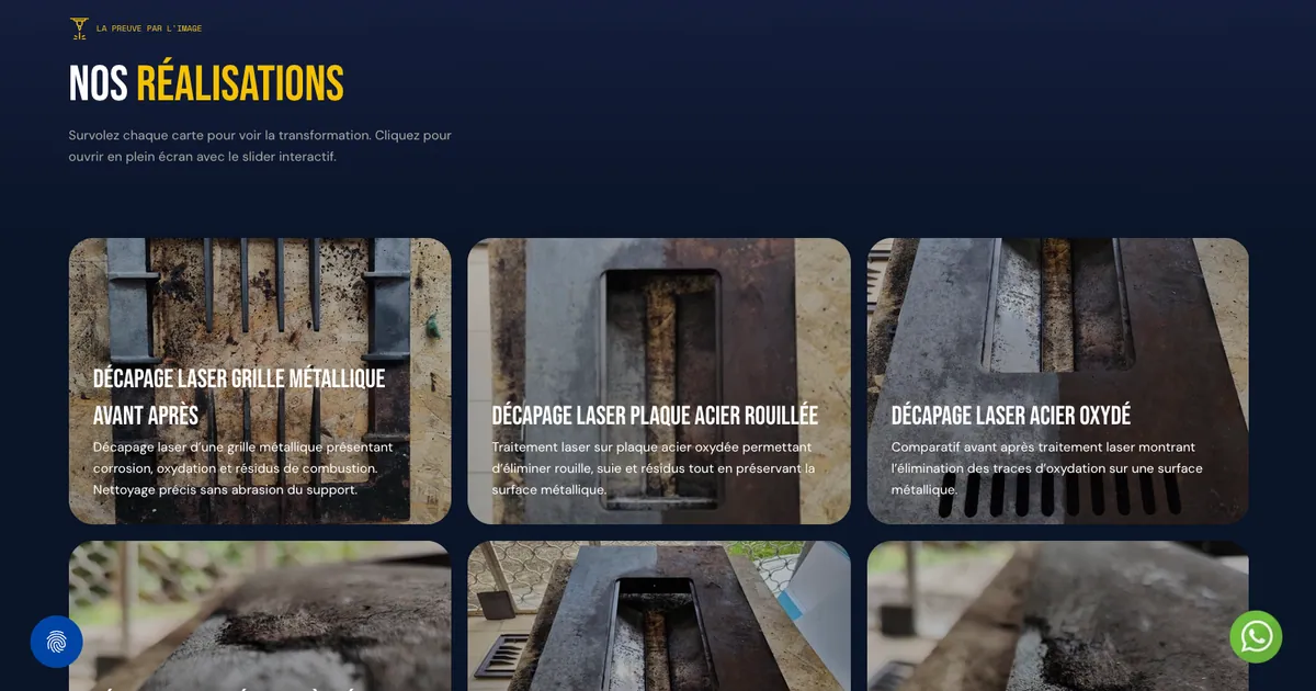 Version mobile du site PureLaser optimisée avec Wix Studio