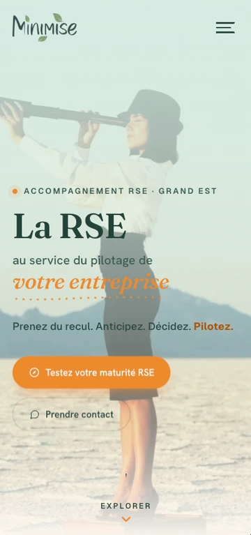 Version mobile de Minimise : la RSE au service du pilotage de votre entreprise
