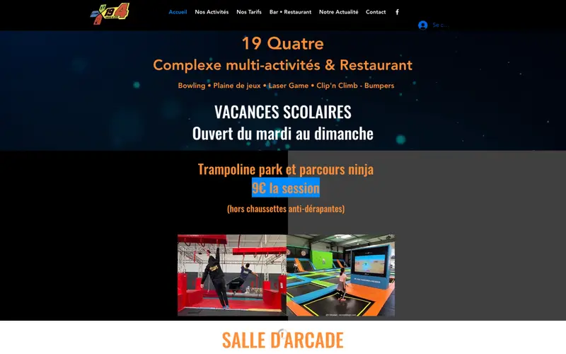 Ancienne page d’accueil du site 19quatre